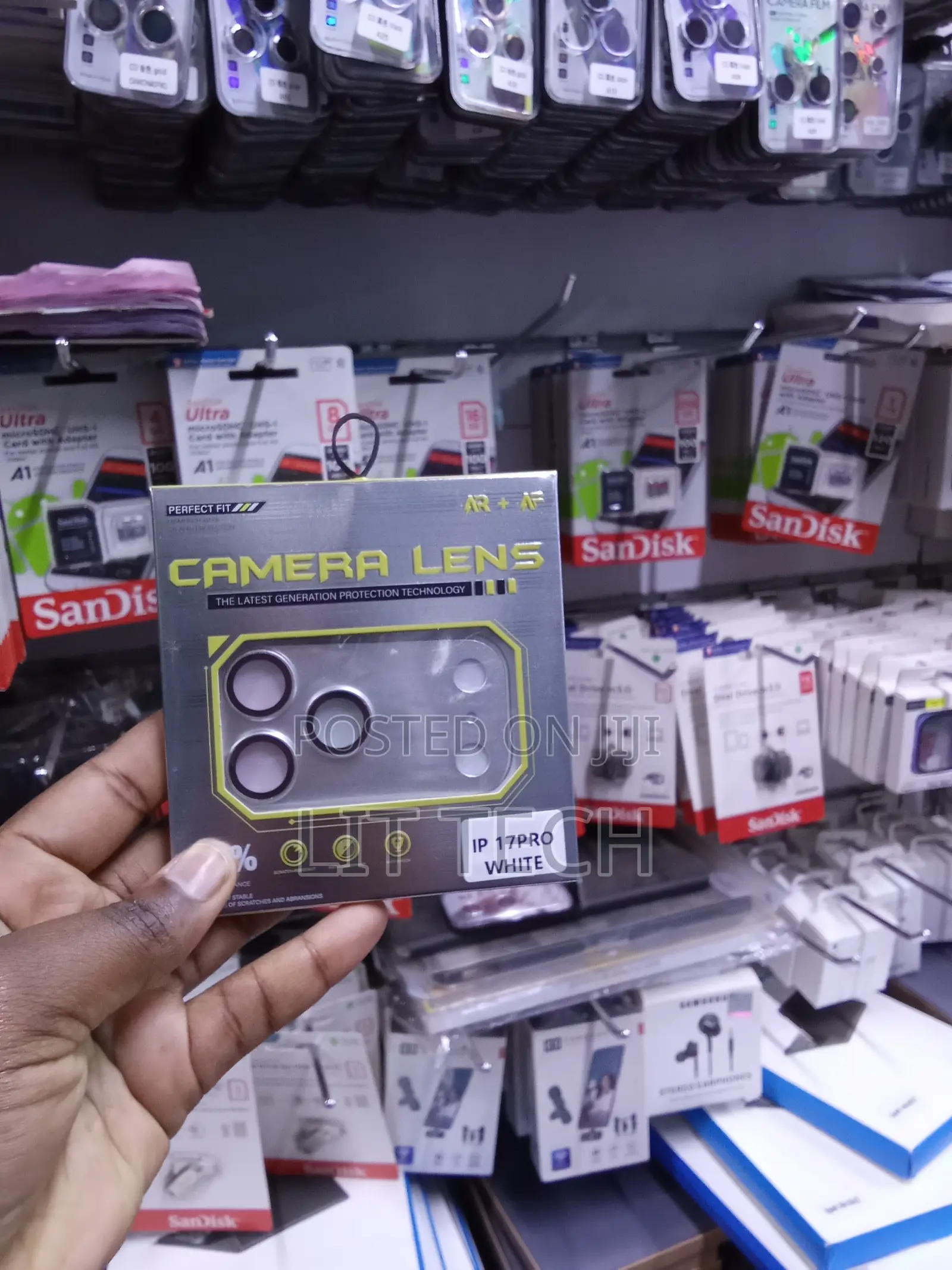 iPhone 17 Pro Camera Lens Protector Metal and Glass Ring Covers -White