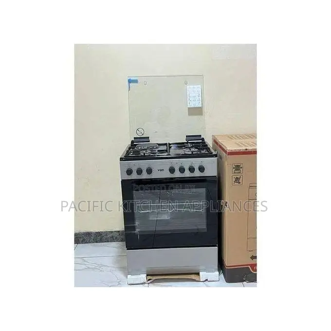 VON Standing Cooker 60×60cm 3 Gas + 1 Electric Burner,
