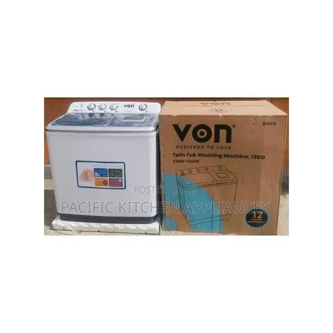 VON 13Kg Twin Tub Large Capacity Washing Machine