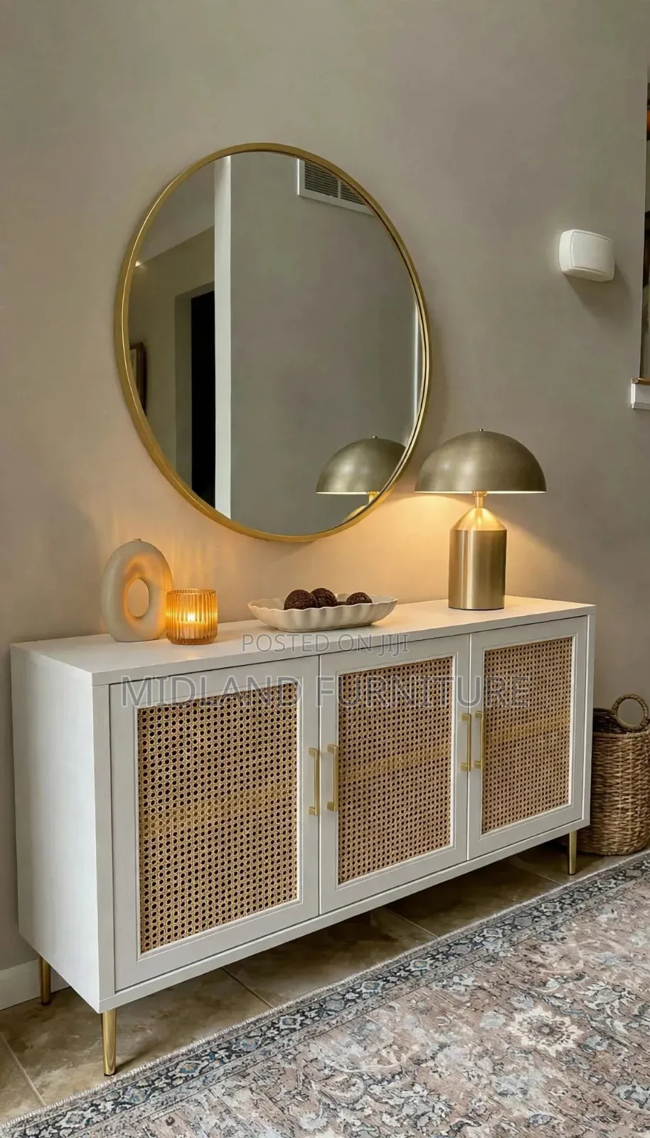 3door Modern Rattan Sideboard Cabinet Pay on Delivery 