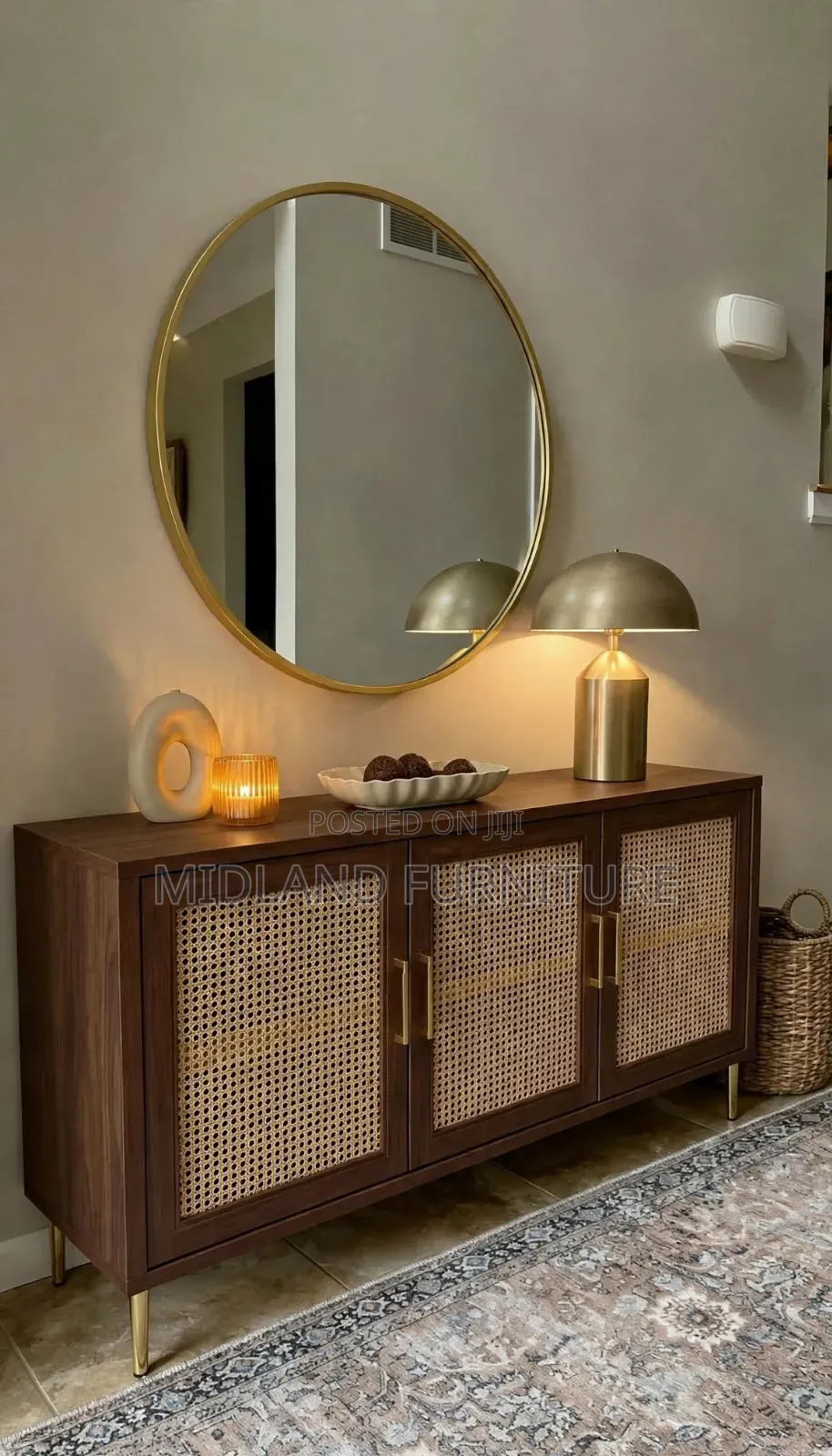3door Modern Rattan Sideboard Cabinet Pay on Delivery 