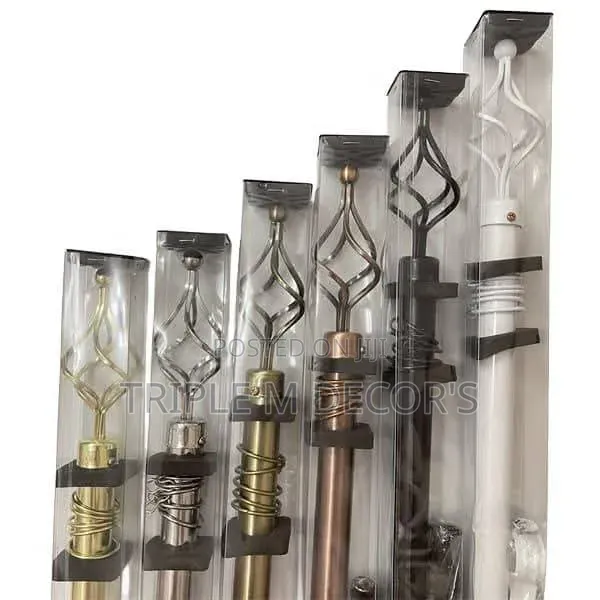 Premium Extendable Curtain Rods + Full Fitting Accessories Included
