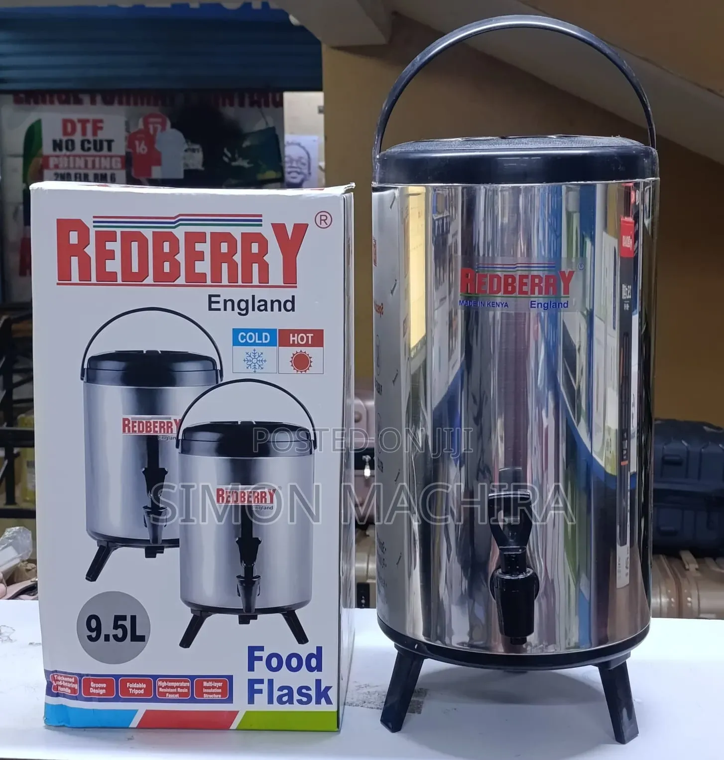 9.5L Redberry Food Flask Tea Urn