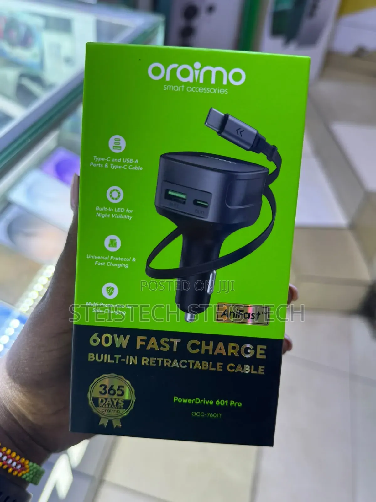 Oraimo 60w Fast Charge Power Drive 601pro OCC-7601T