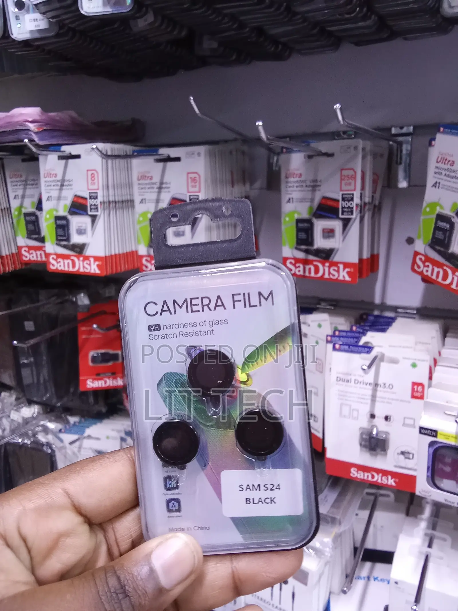 Black Samsung Galaxy S24 Ring Metal Camera Lens Protector Set