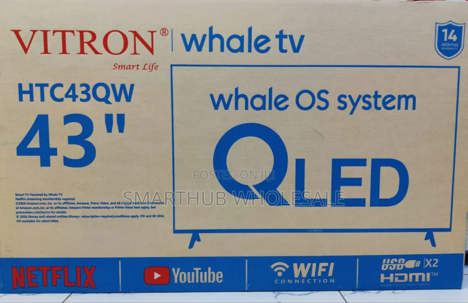 Vitron 43" Smart Whale QLED TV Television