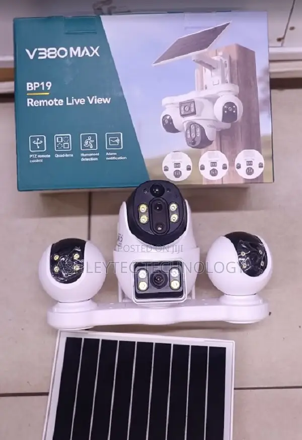 4 Lens 4g Simcard Solar Powered PTZ Camera