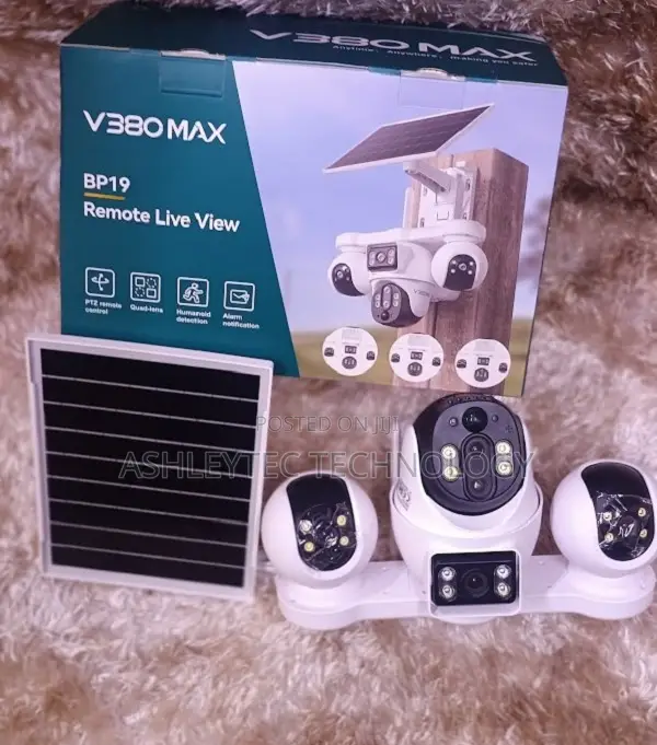 4 Lens Rotating QUAD Lens 4G Simcard Outdoor PTZ Camera