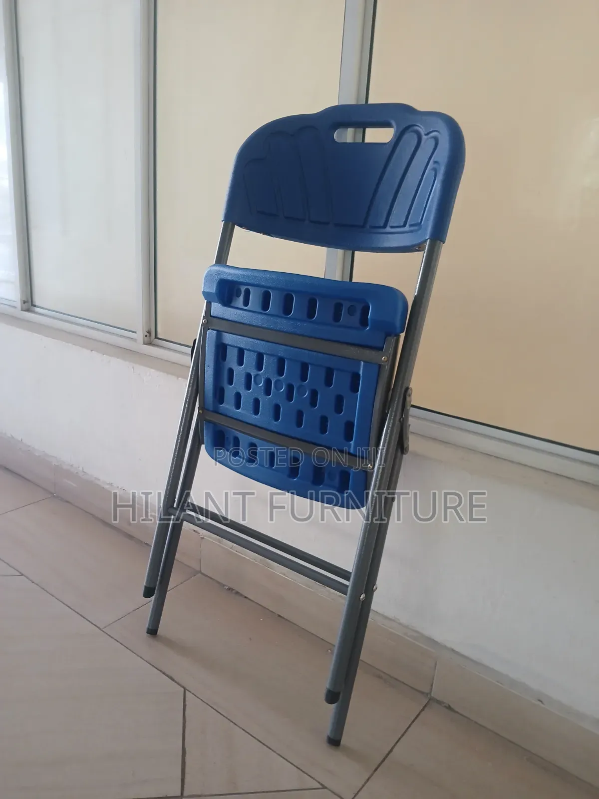 Elpremium Premium Blue Folding Chair