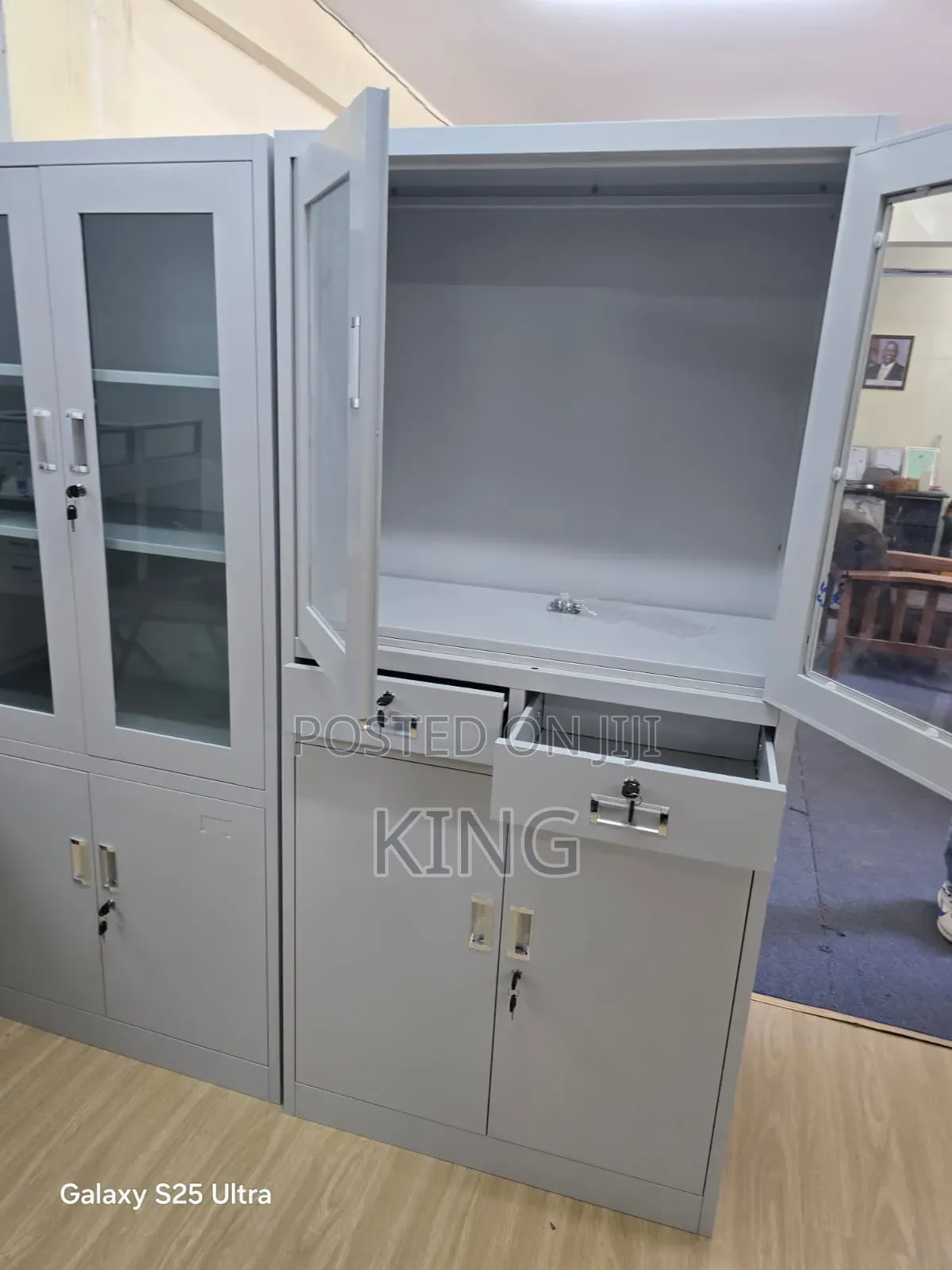 Locable Gray Filing Cabinet