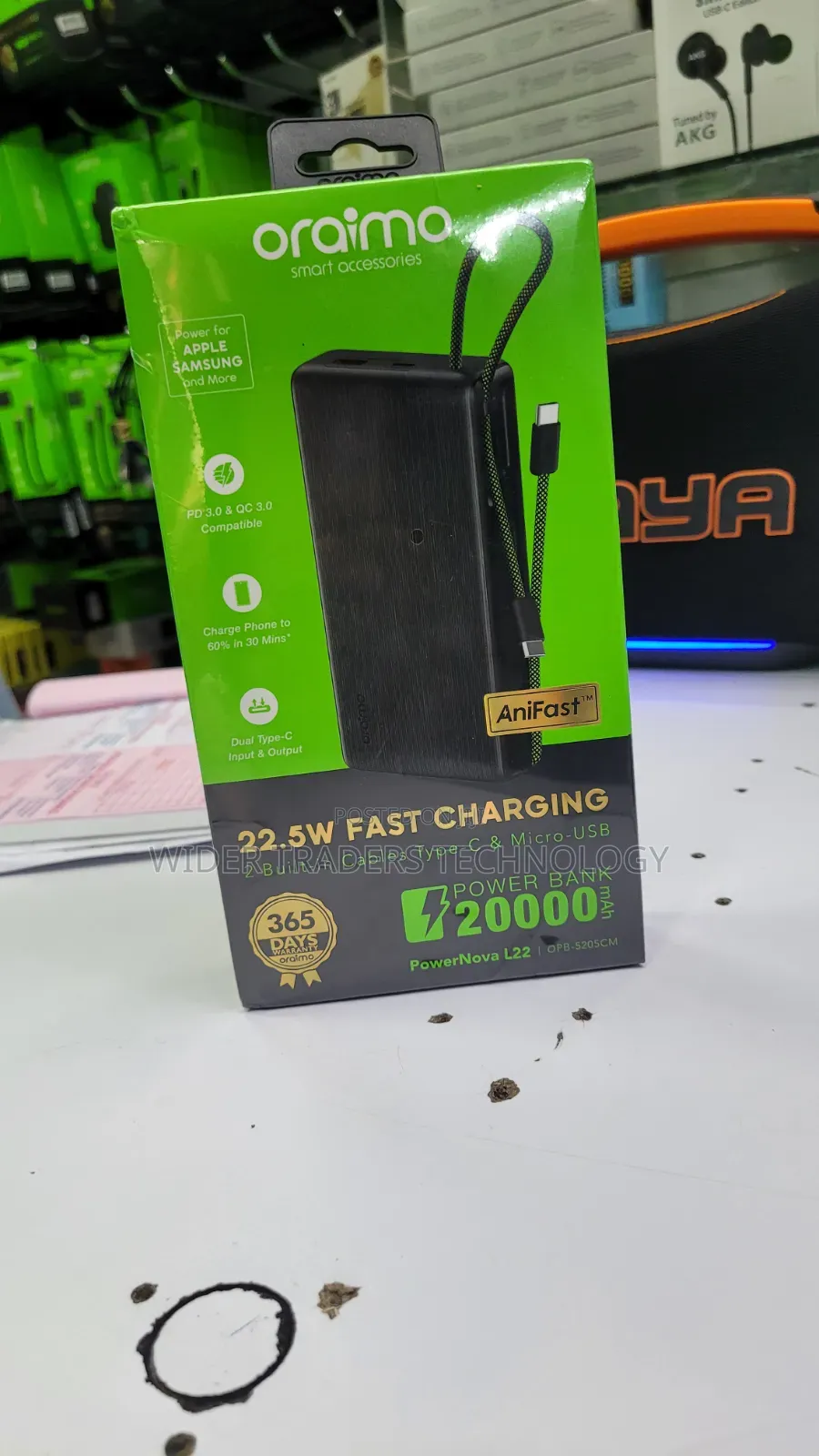 Oraimo PowerNova L22 20000mAh 22.5W Fast Charging Power Bank