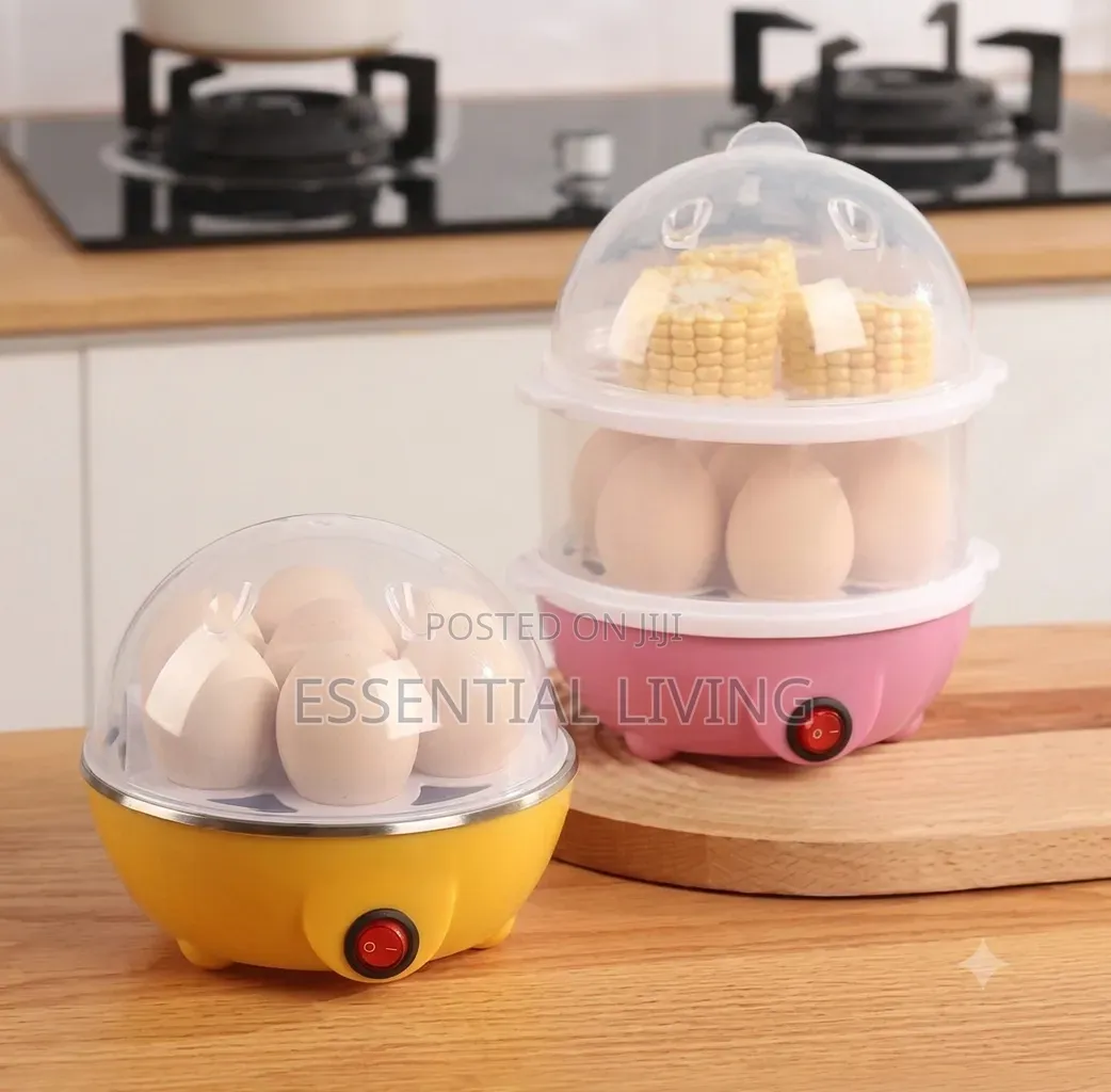 Electric 2-Tier Egg Boiler Food Steamer
