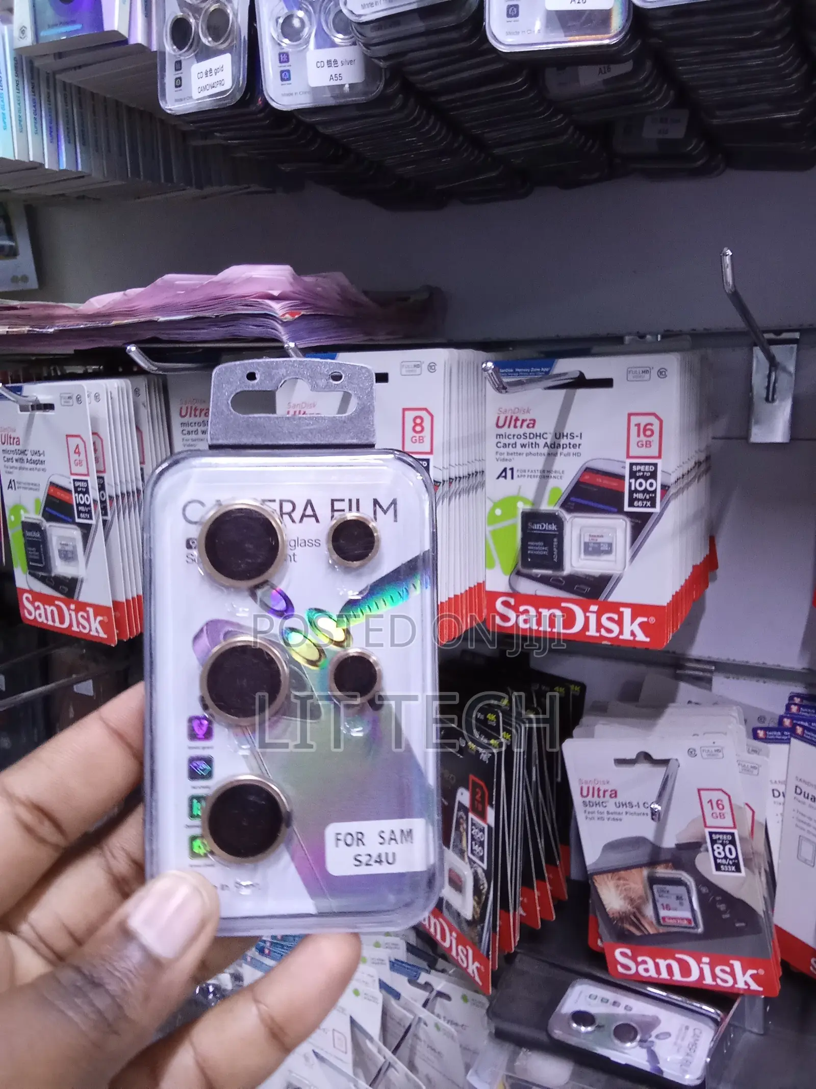 Titanium-Style Dark Grey or Black Camera Lens for Galaxy S24 Ultra
