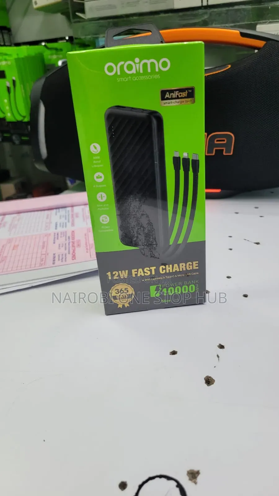 Oraimo Slice Link 10000mAh 12W Fast Charge Power Bank