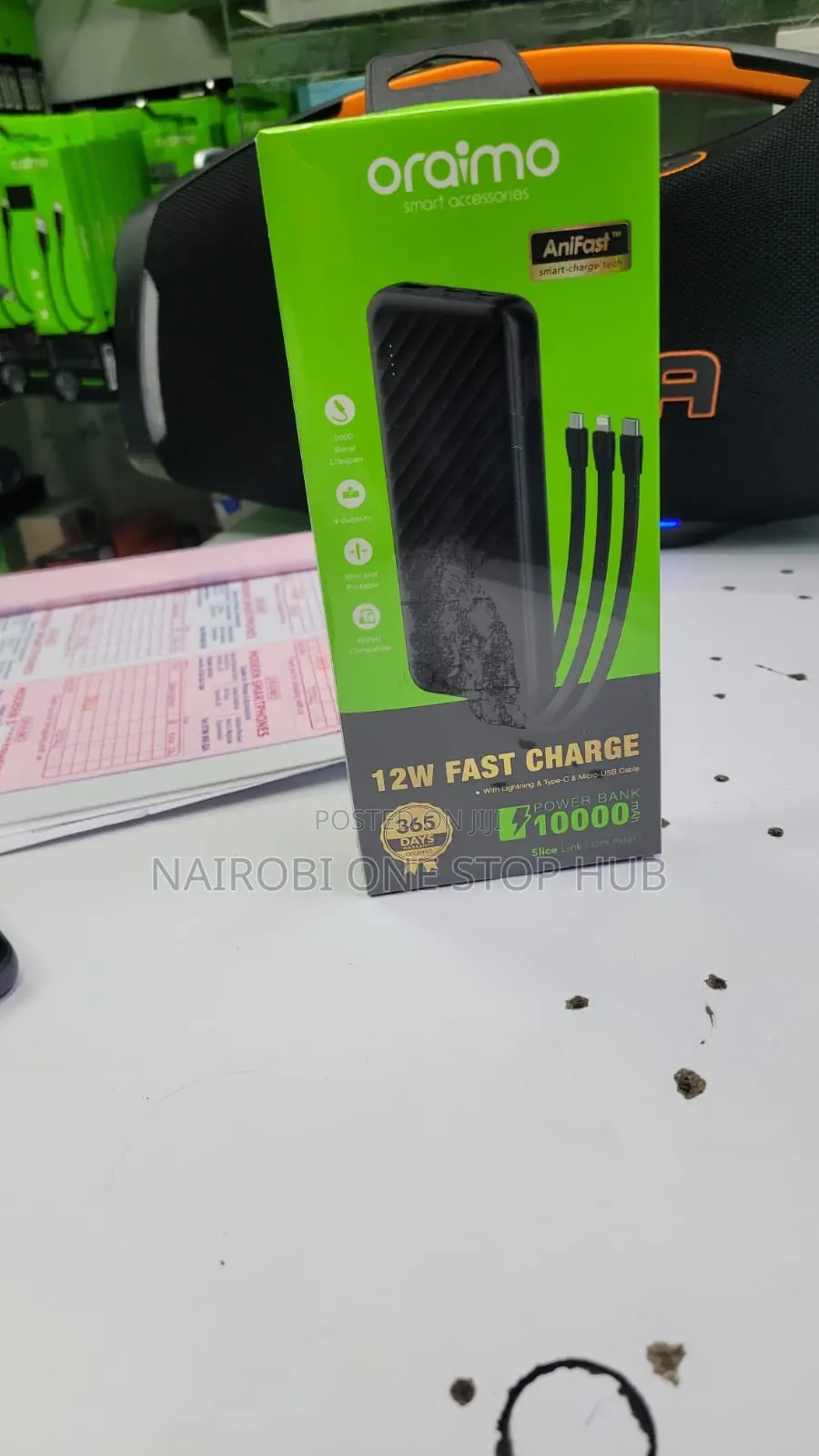 Oraimo Slice Link 10000mAh 12W Fast Charge Power Bank