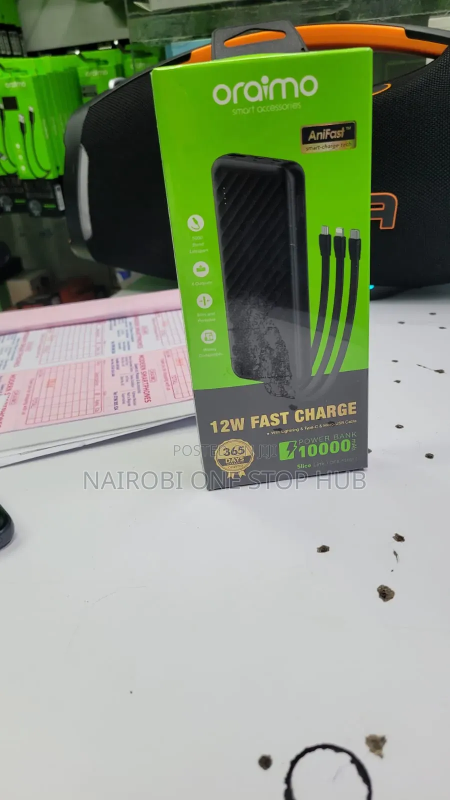 Oraimo Slice Link 10000mAh 12W Fast Charge Power Bank