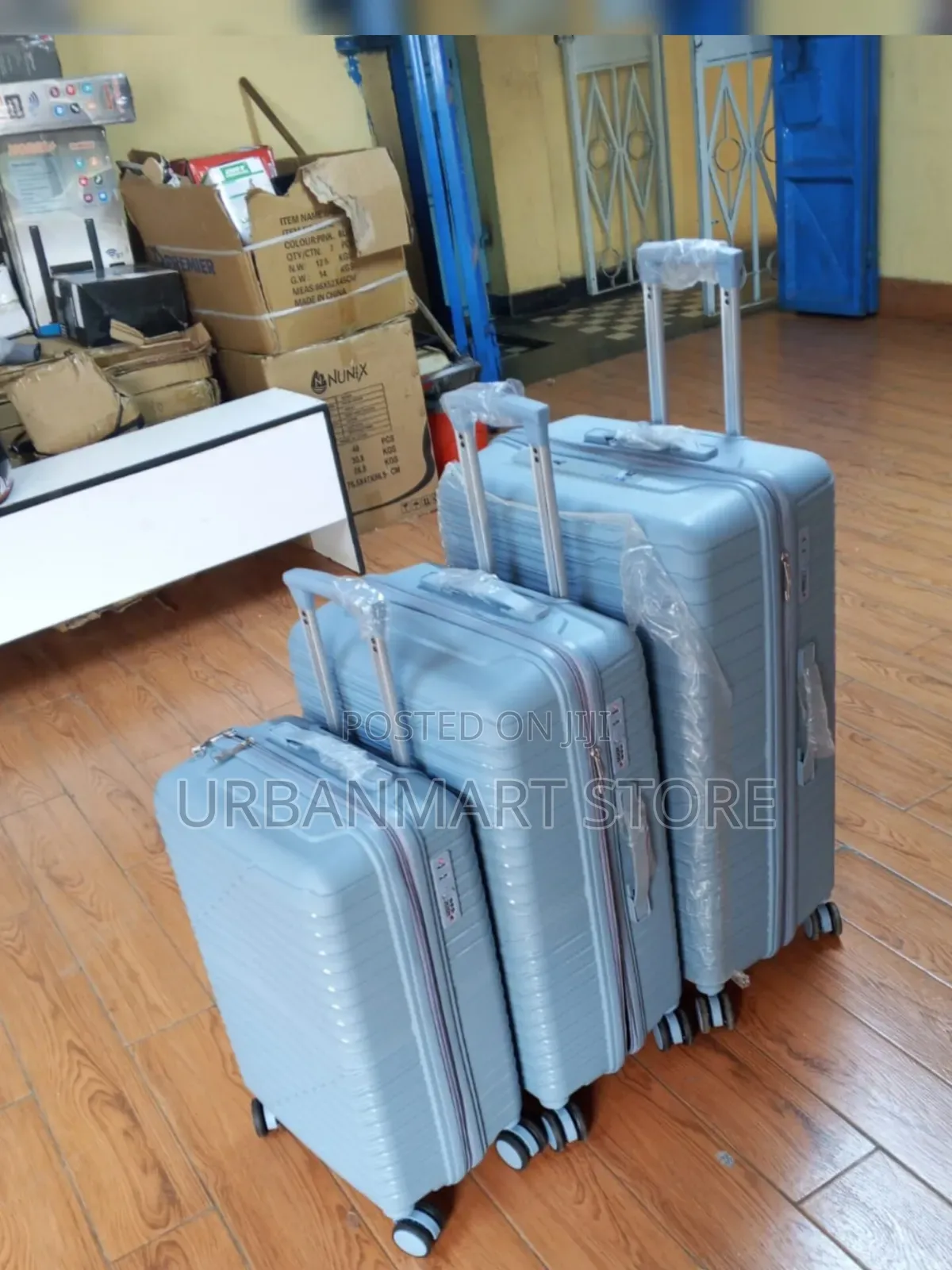 Rubber Unbreakable Suitcase 3 in 1 Set 72cm 64cm 52cm
