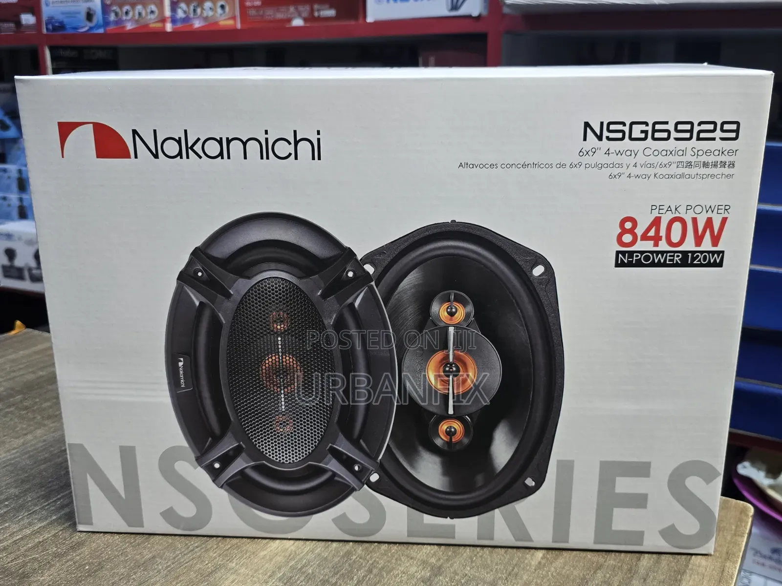 Nakamichi Oval 840watts 6 by 9 4-Way Coaxial Midrange Speakers