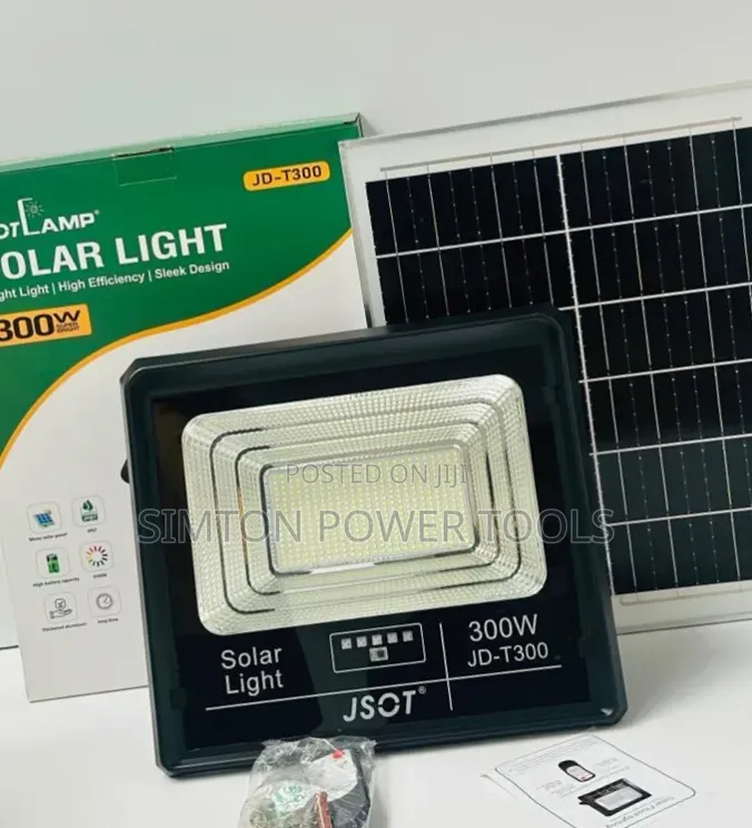 JSOT Lamp 300W Solar Flood Light (Model: JD-T300).