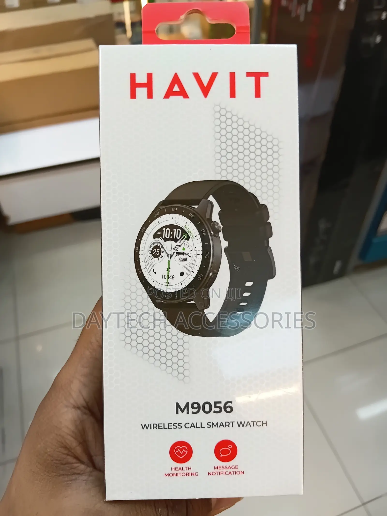 Havit M9056 Amoled Screen Wireless Call Smart Watch- BLACK