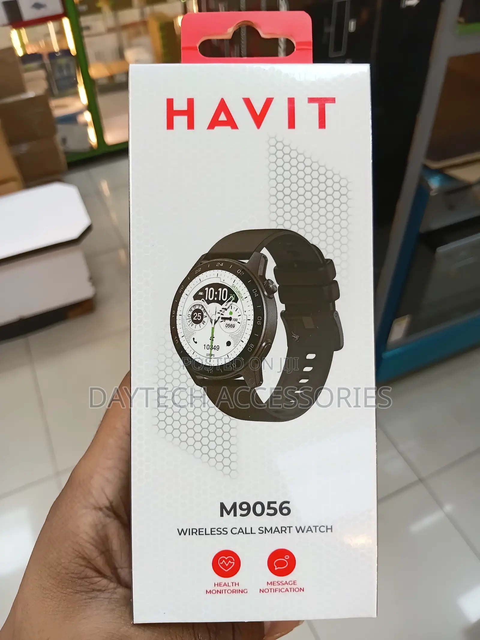 Havit M9056 Amoled Screen Wireless Call Smart Watch- BLACK