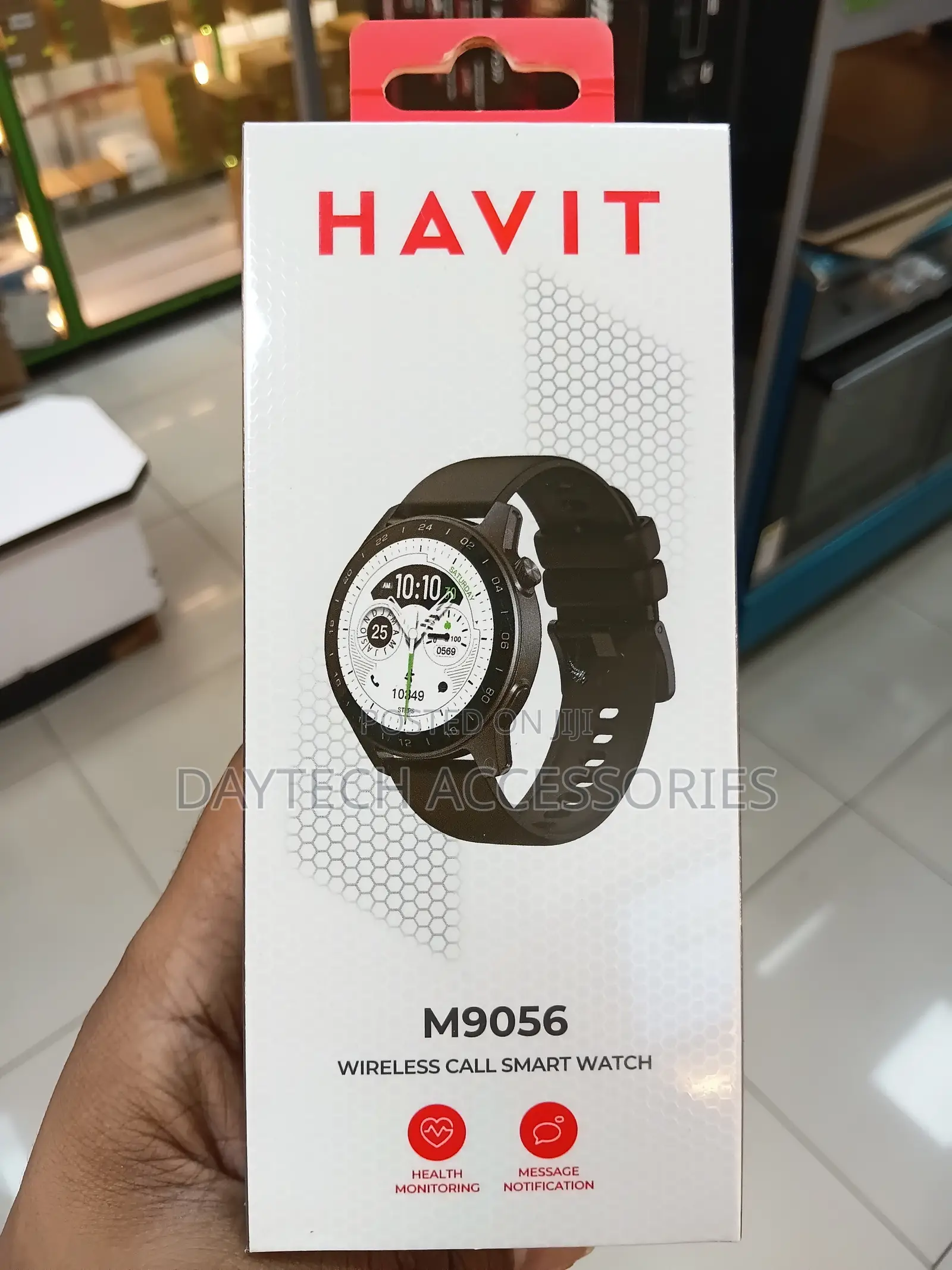 Havit M9056 Amoled Screen Wireless Call Smart Watch- BLACK