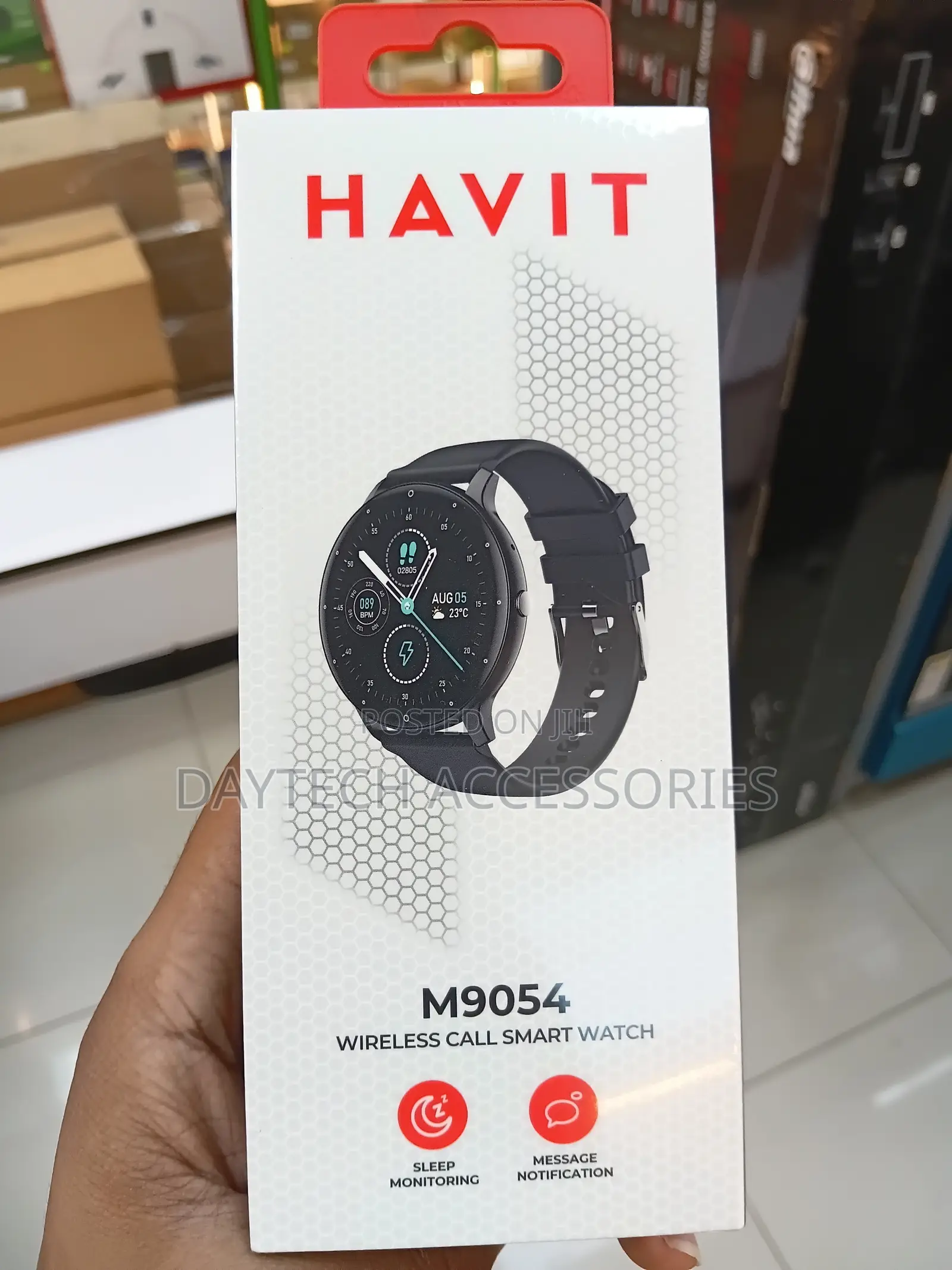 The Havit M9054 Smart Life Series Wireless Call Smartwatch.
