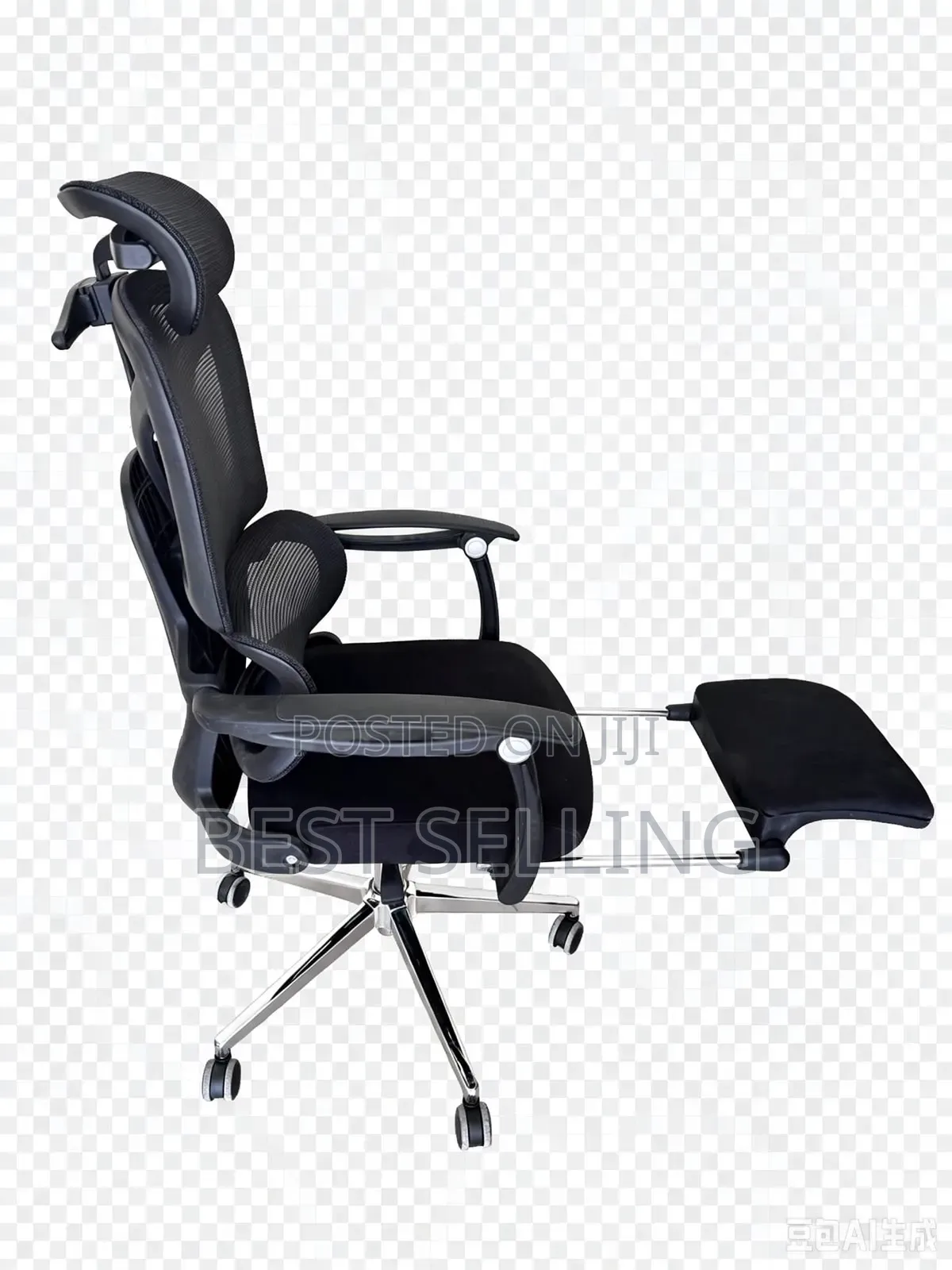 Classic Modern Office Chair With Footrest and Lumbar Support