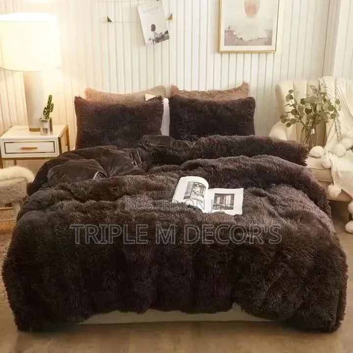 Brown Black Warm Soft Fluffy Duvet 6*7