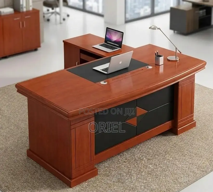 Mahogany Executive OfficeDesk – PremiumWooden Professional Workstation