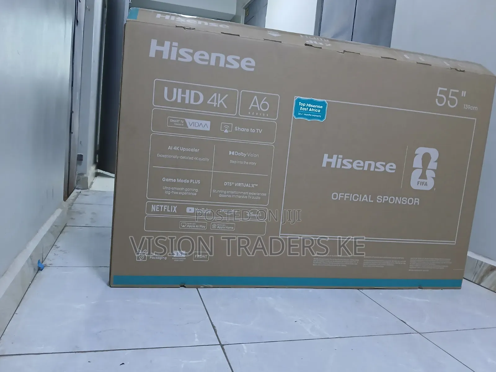 Hisense 55inches 55A6QKEN Smart UHD Frameless TV With Voice Control