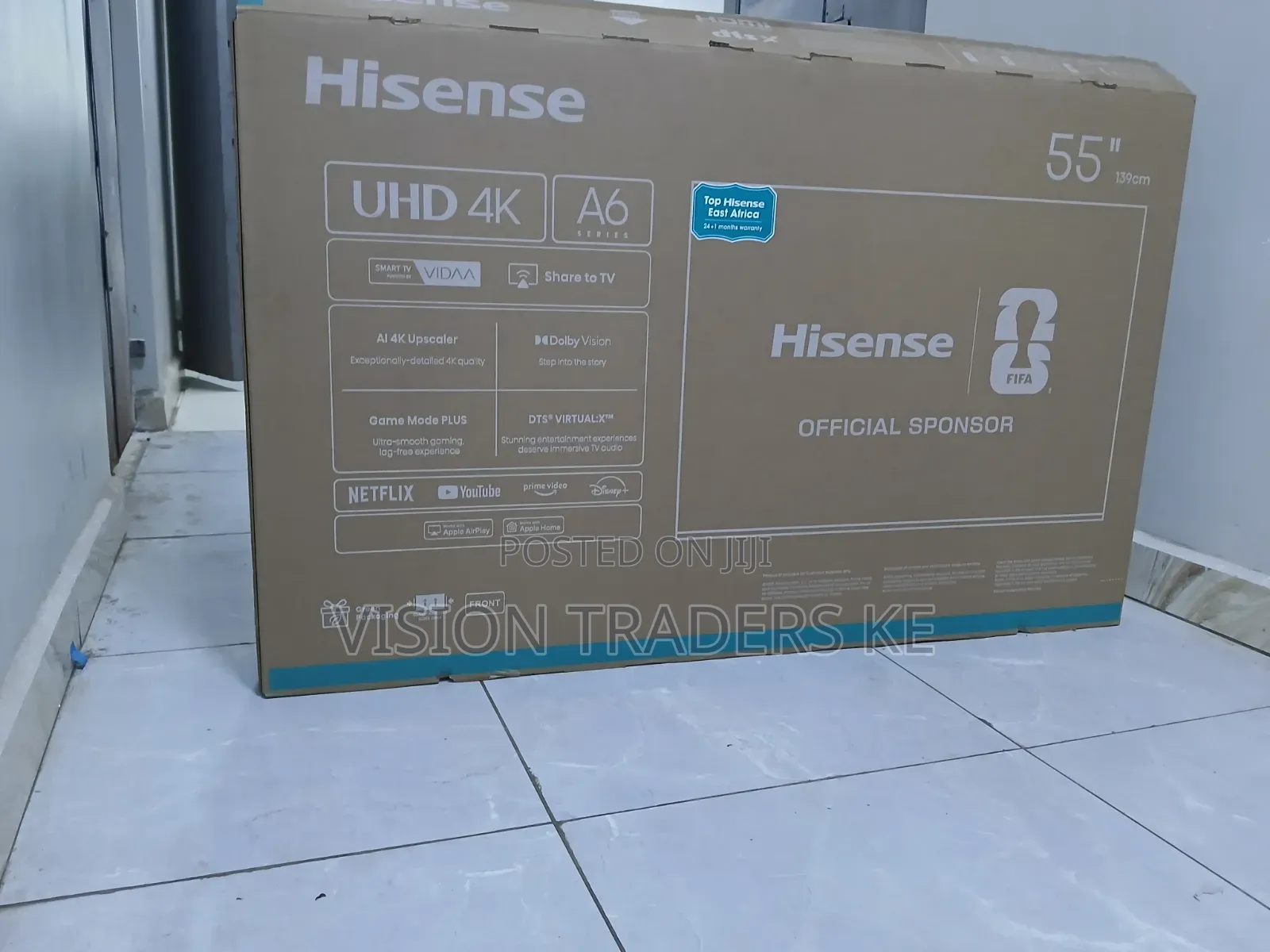 Hisense 55" Inch 55A6QKEN Smart UHD Frameless TV With Voice Control
