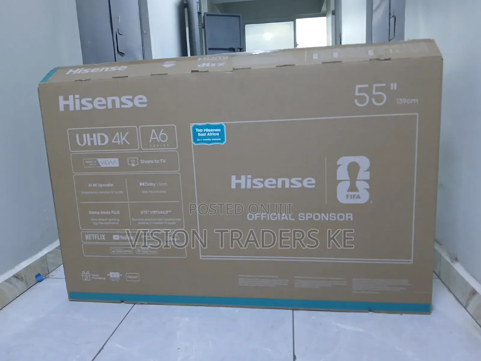 Hisense 55" Inch 55A6QKEN Smart UHD Frameless TV With Voice Control