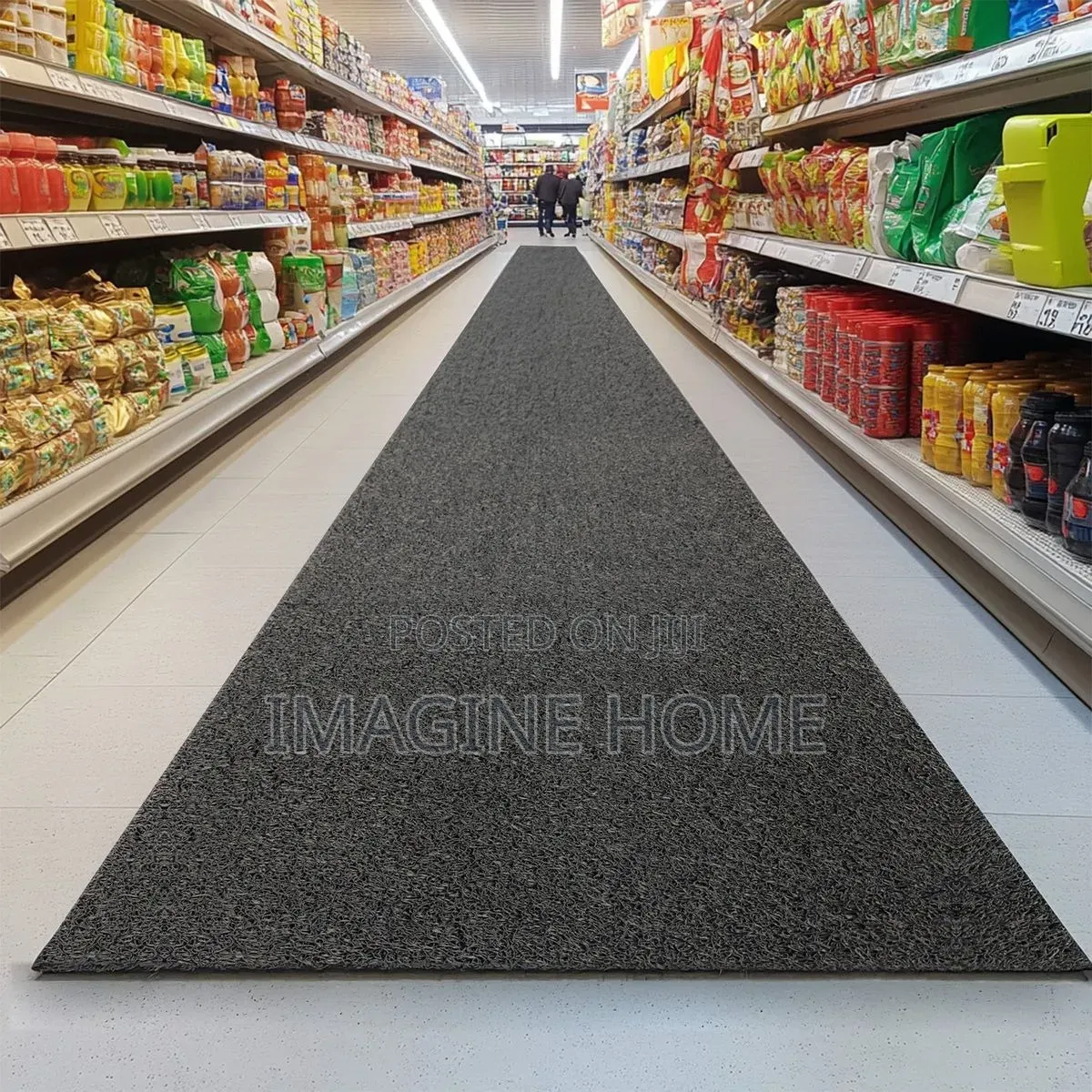 Grey/ Black PVC Spaghetti Carpet