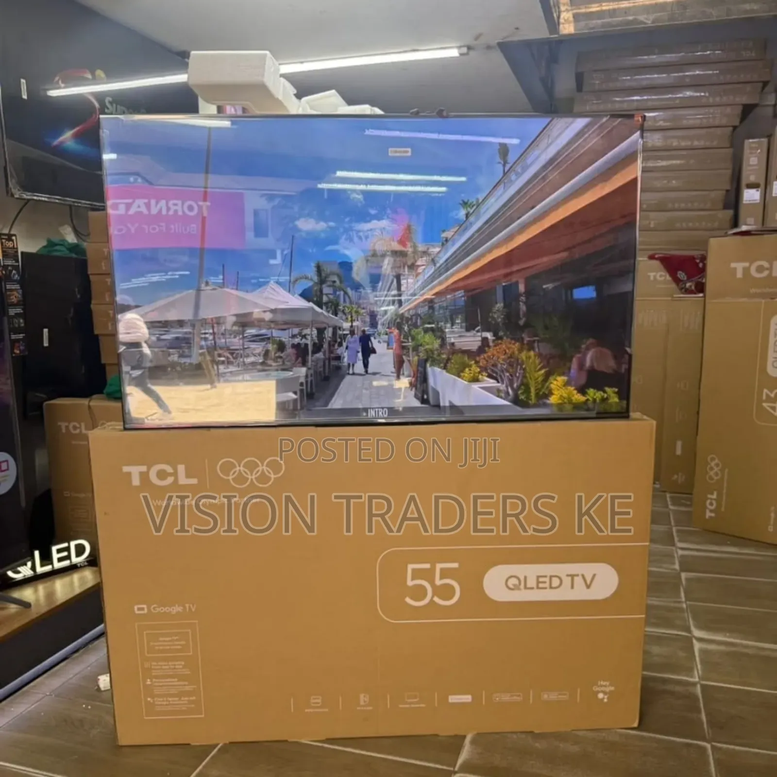 TCL 55" Inches 55T6D Smart QLED Google Frameless,HDR10+,Vision Dolby