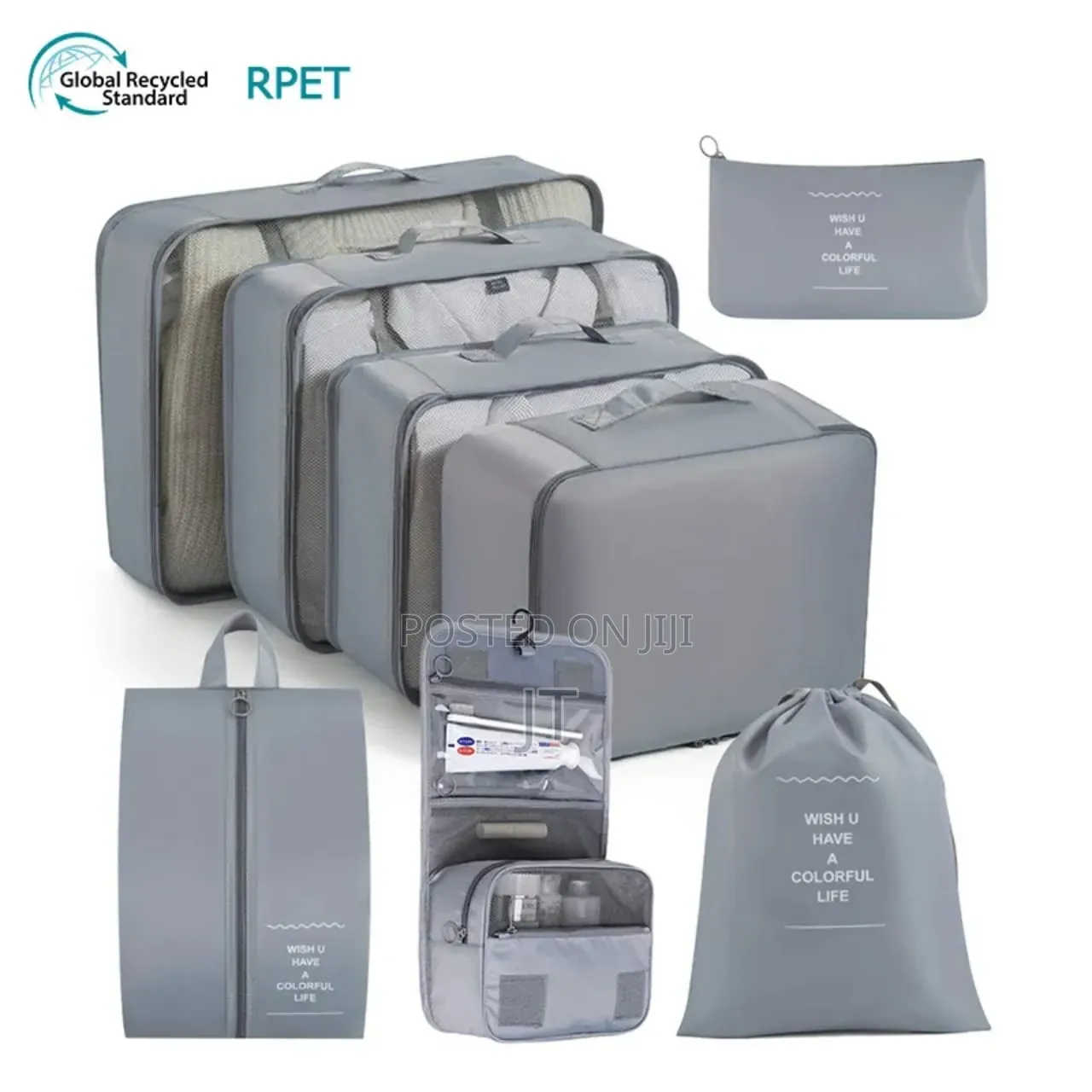 8pcs Luggage Travel Organizers for Suitcase With Toiletry Case
