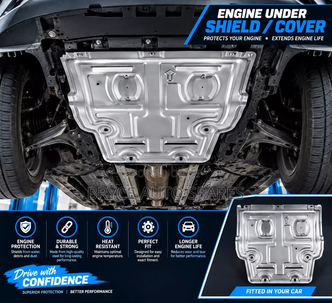 High Quality Engine Protector Skid Plate for Benz GLA X156