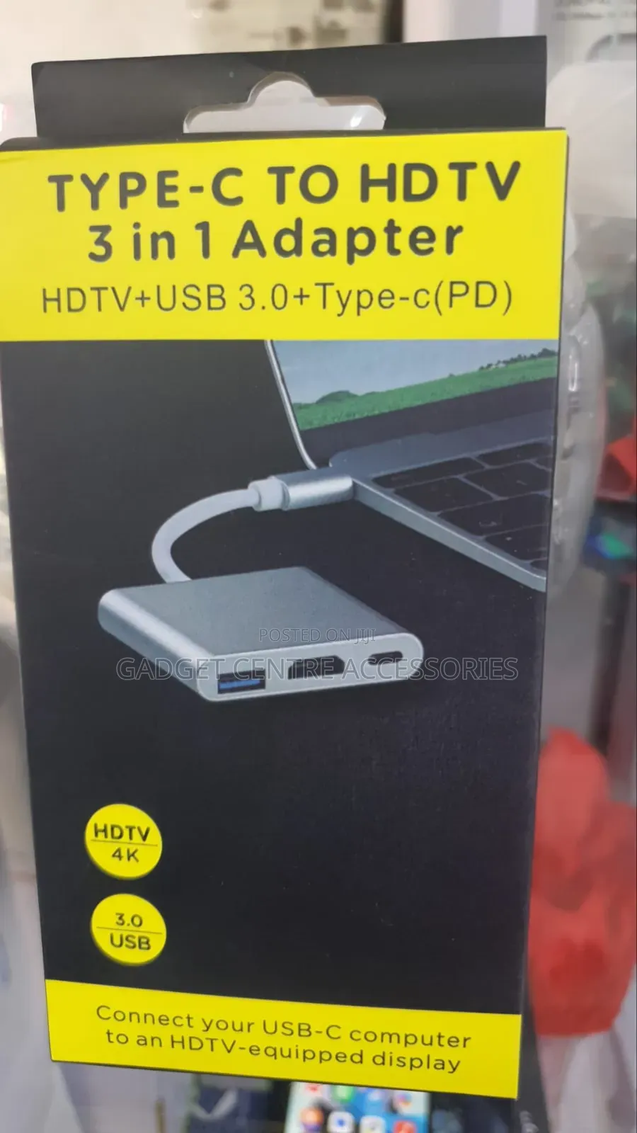Type-C to HDTV 3 in 1 Adapter, HDTV+USB 3.0+type C