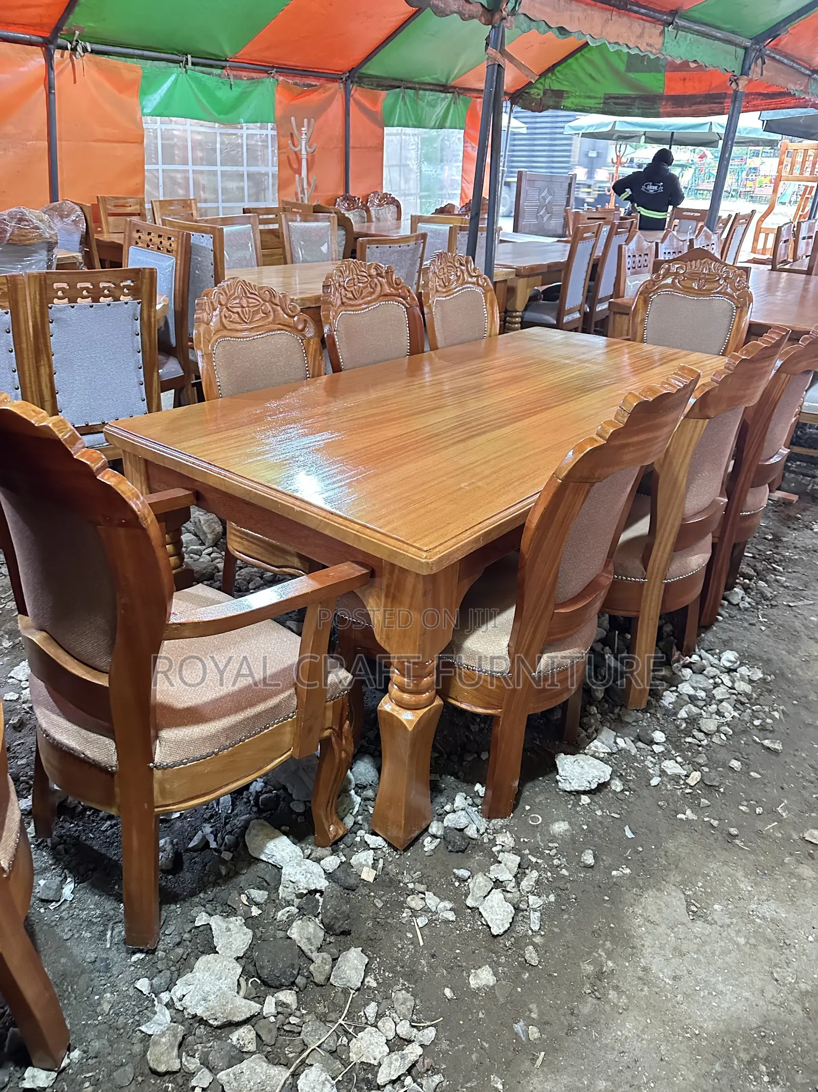 Palatial Luxury 8-Seater Hardwood Dining Set – Executive Suite