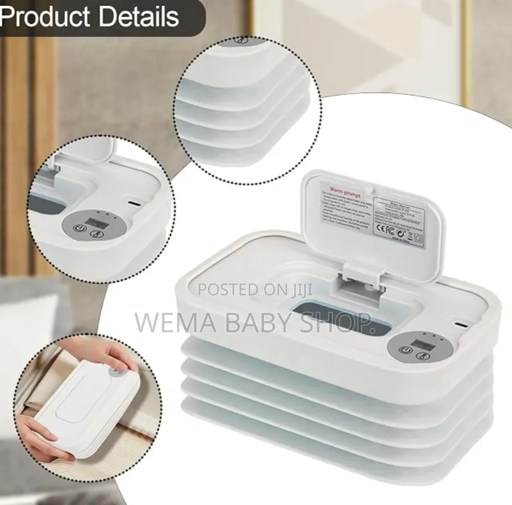 Foldable/Portable/Collapsible Baby Digital Wipes Warmer and Dispenser