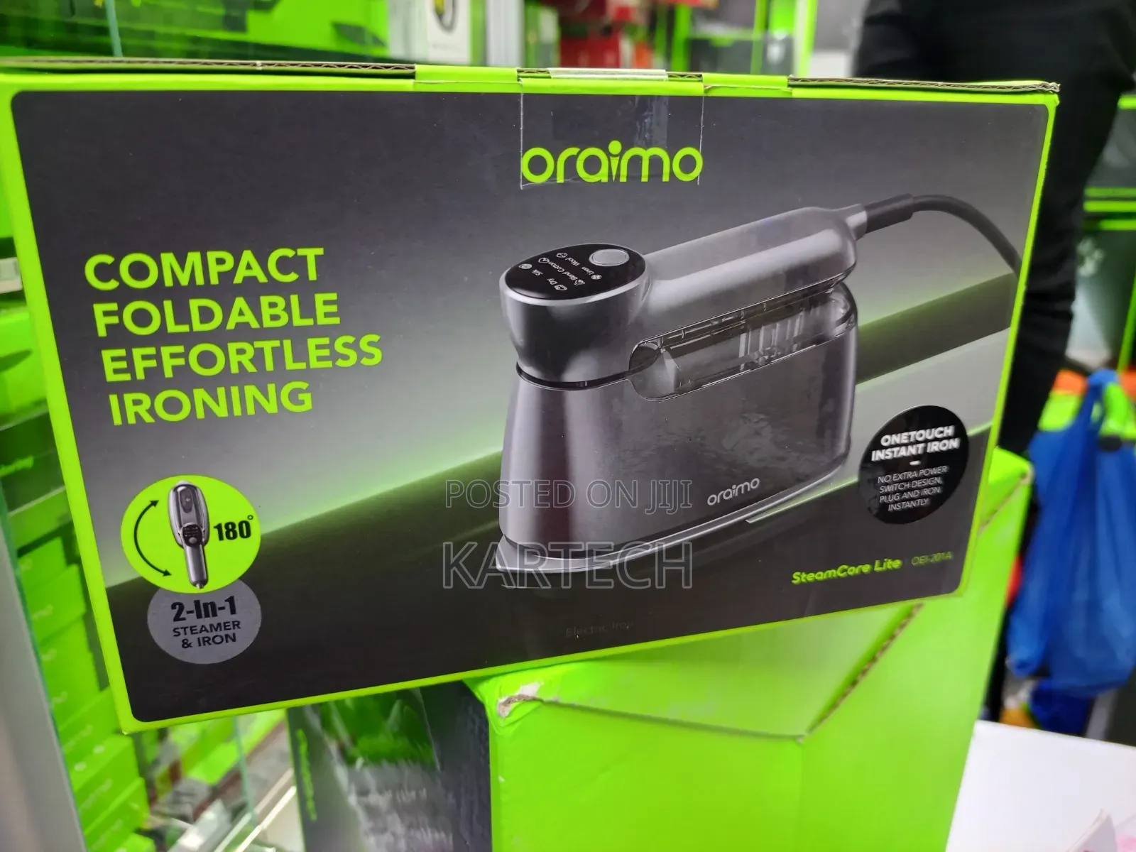 Oraimo SteamCore Lite Portable Steam Iron With 180° Rotating Handle