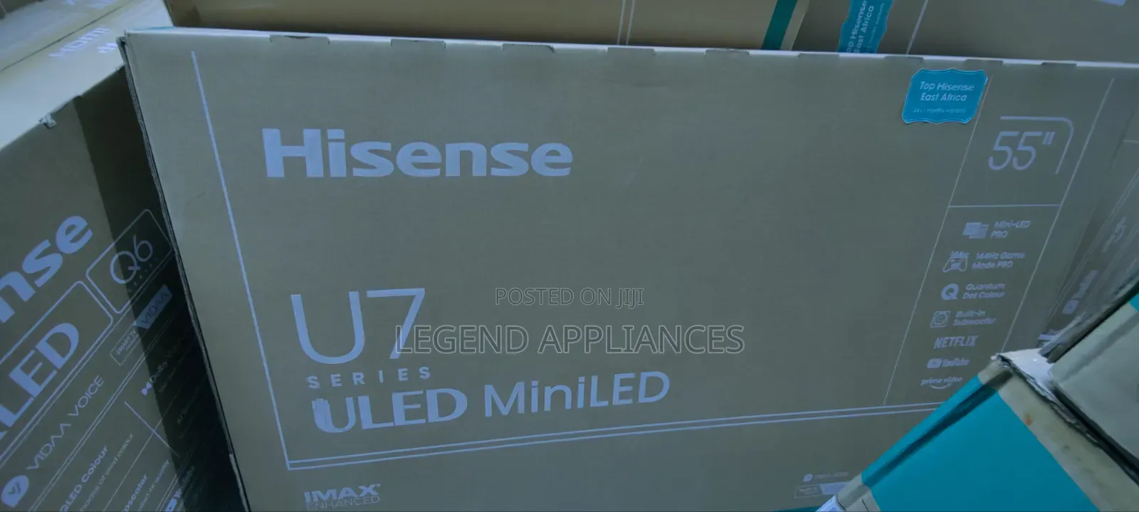 Hisense 55U7NKEN 55-Inch ULED Mini-Led UHD 144Hz Smart TV