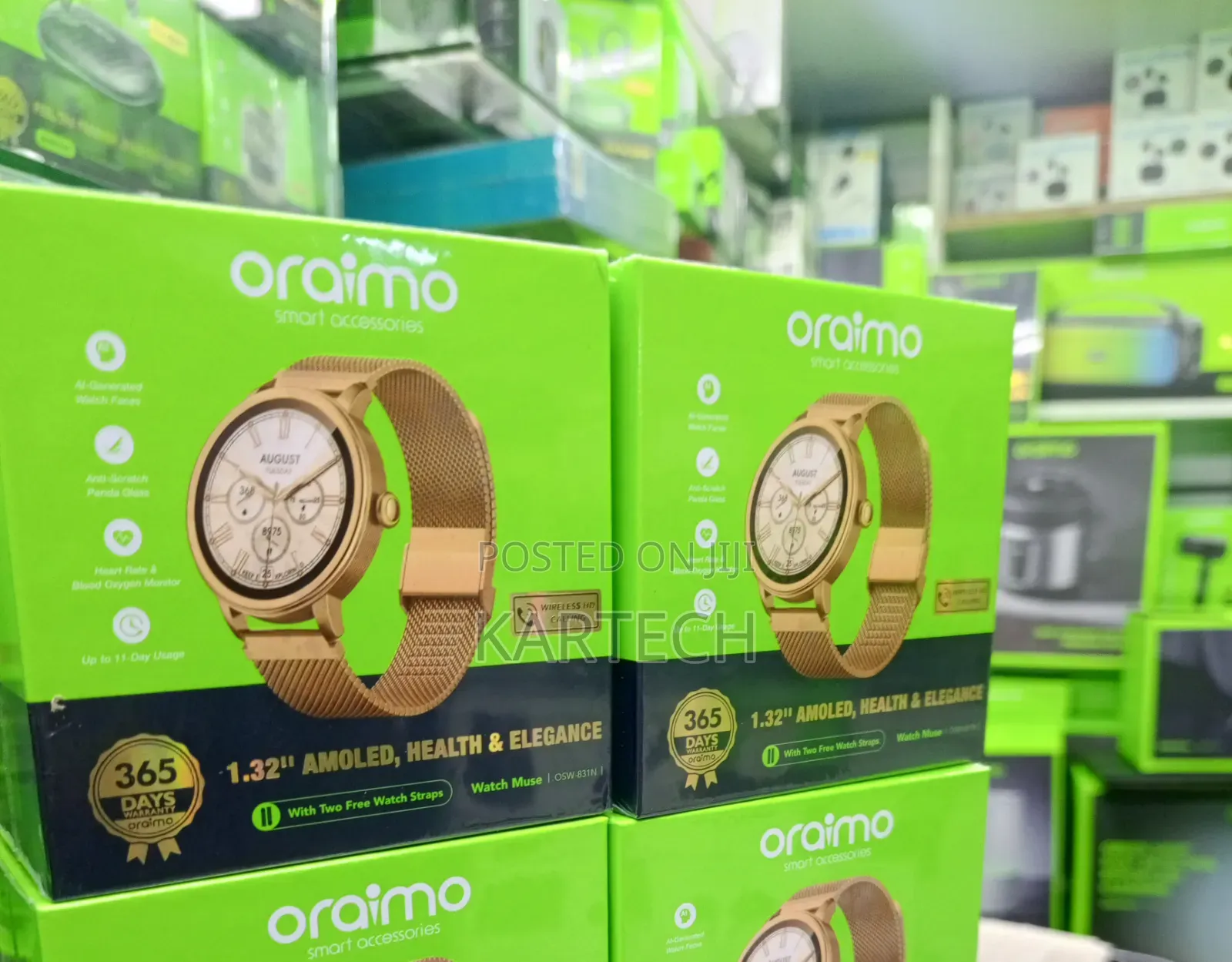 Oraimo OSW-831N Smart Watch With Heart Rate SpO2 Monitoring