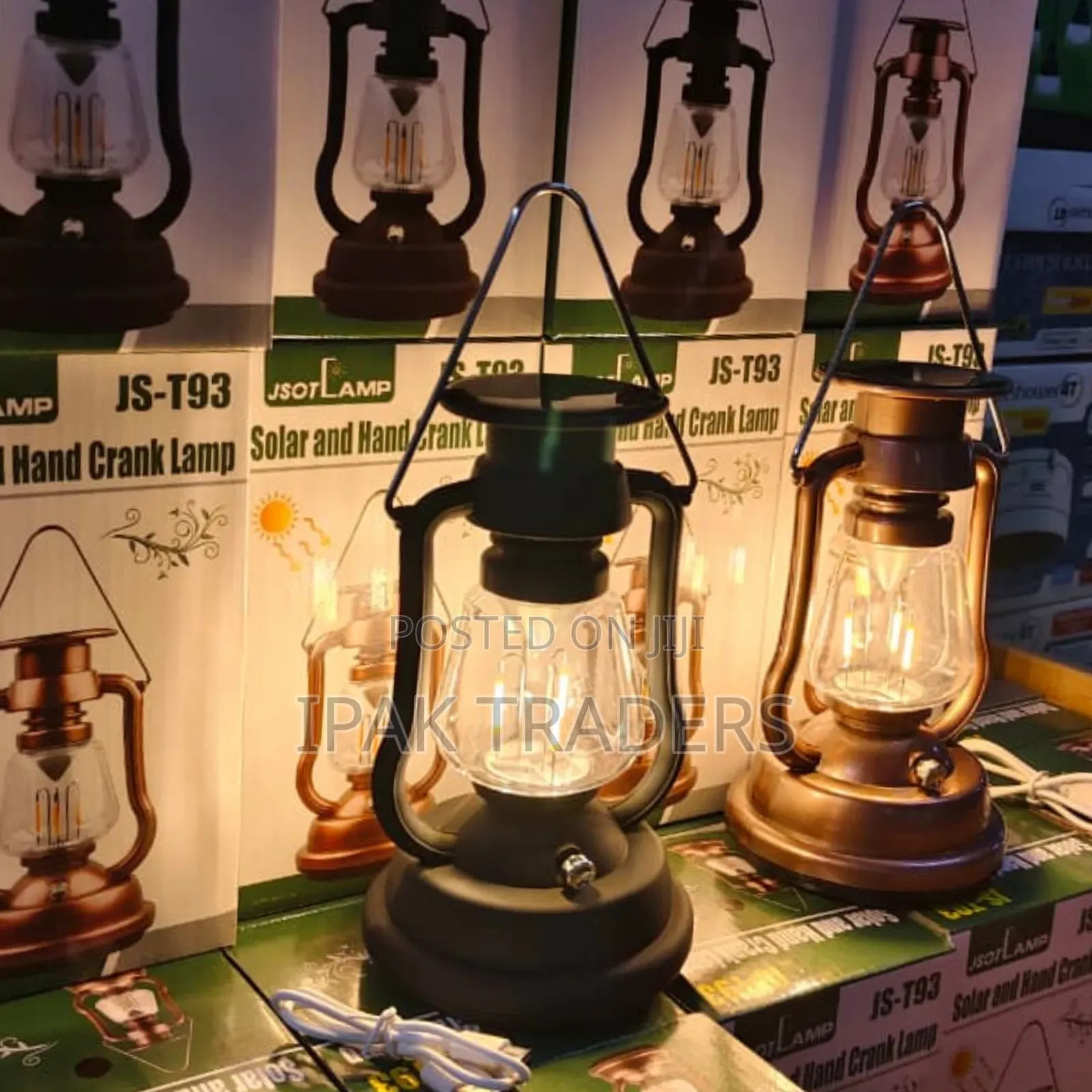 JSOT JS-T93 Solar Hand Crank LED Camping Lantern – Rechargeable