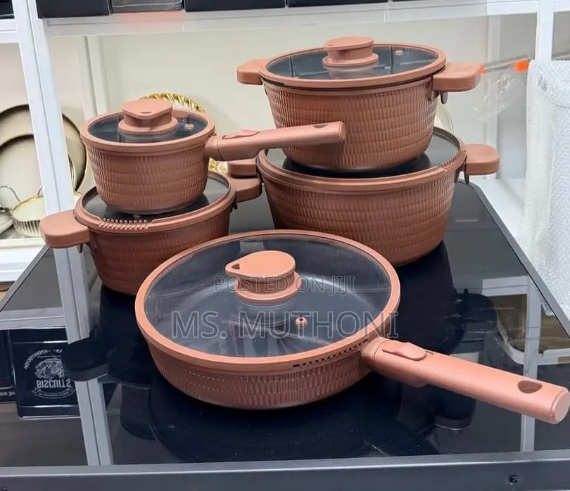  Rustic Luxe Non-Stick 14 PCs Cookware Set