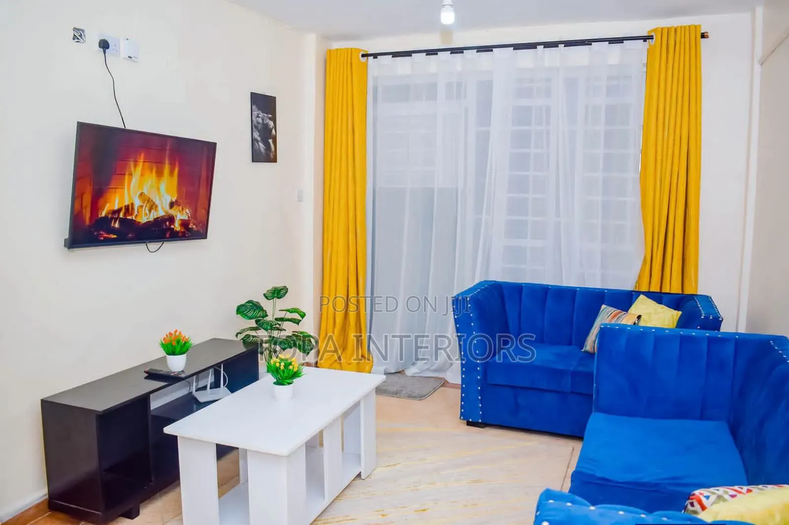 Yellow Curtain Drapes for Living Room Windows