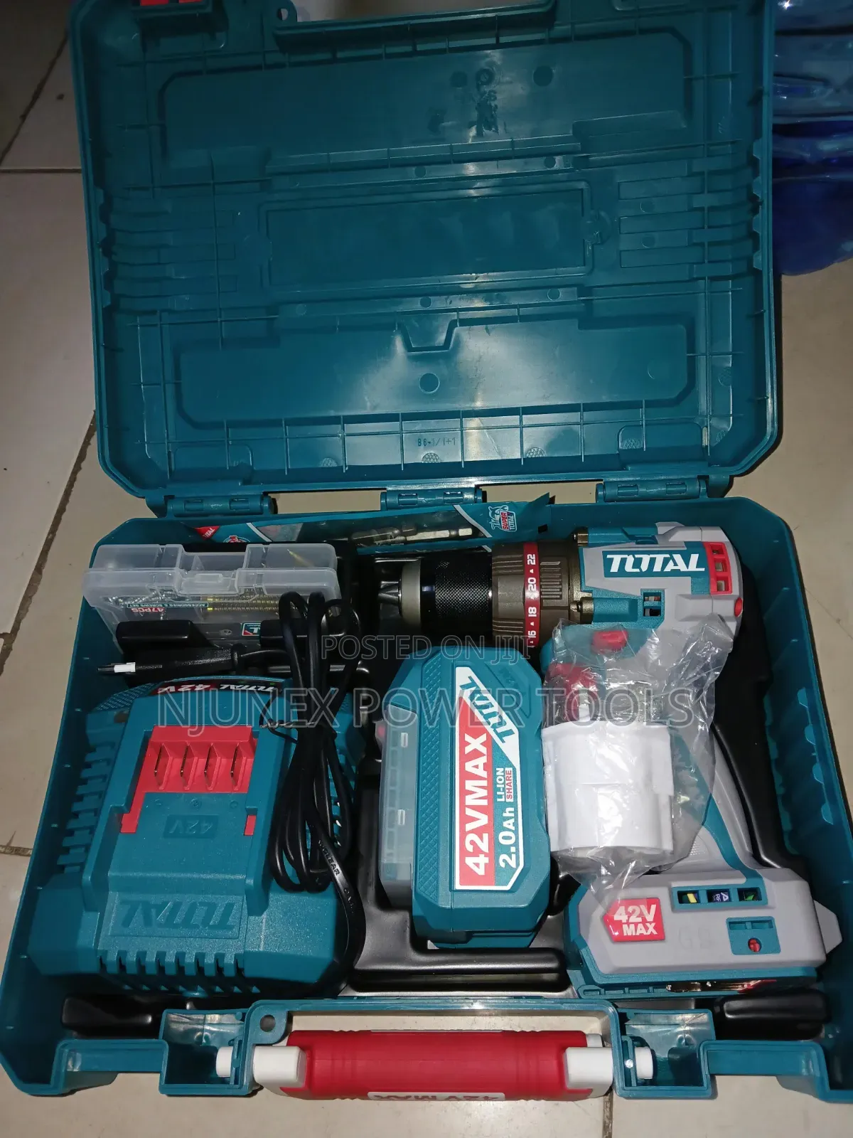Total 42V Max Cordless Impact Drill Kit
