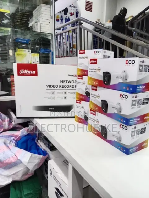 4 Channel Dahua Ip CCTV Camera Full Kit Smart Dual 2mp Ip Camera