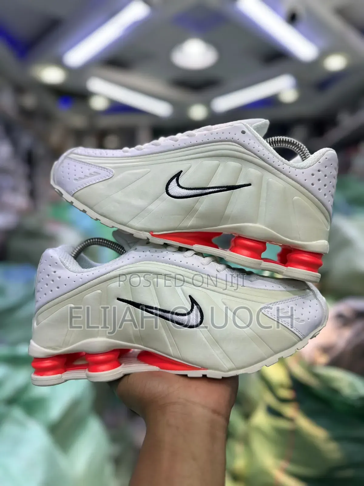 Nike Shox R4 White Phantom“Quality Leather Size 40-46