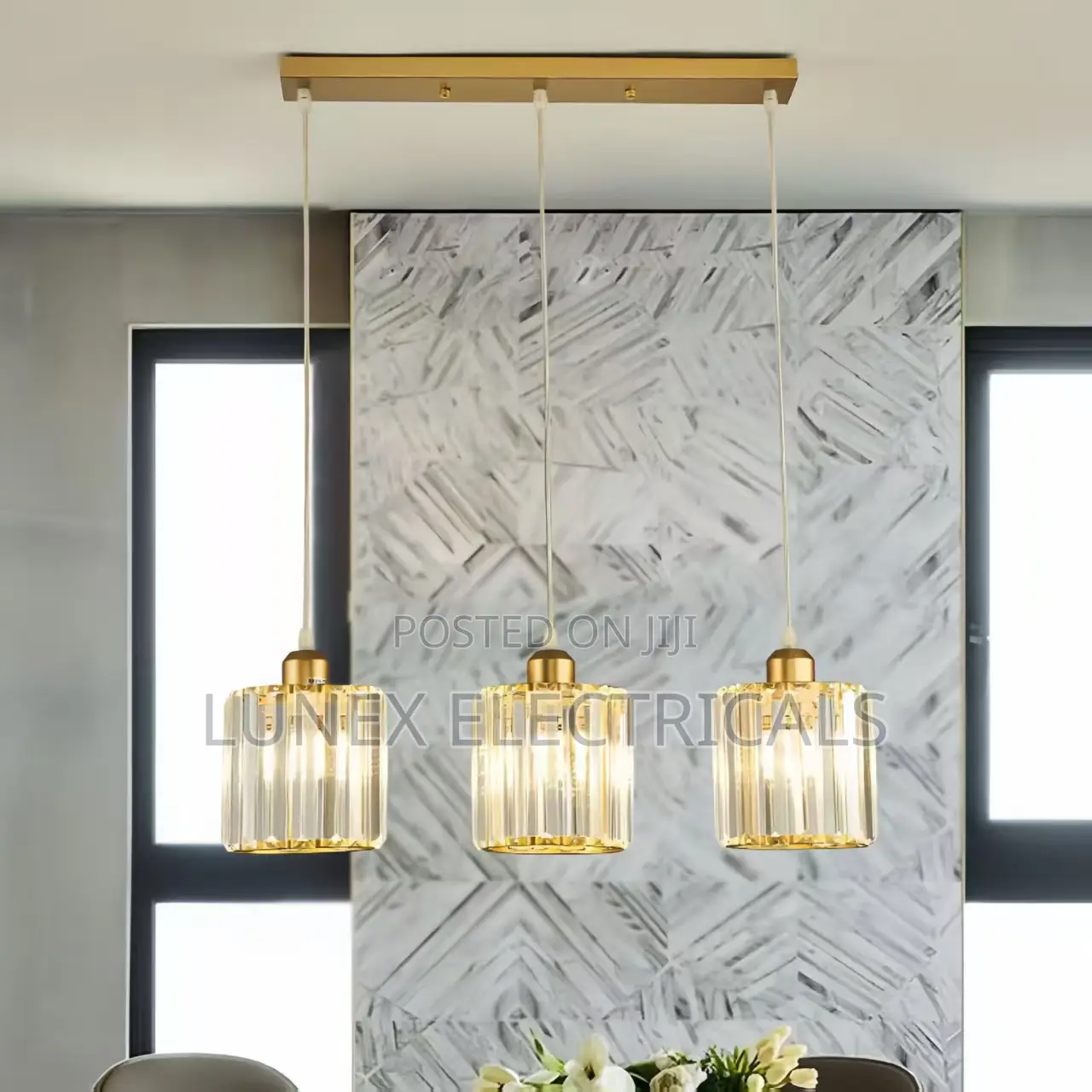 3 Head Pendant Light Chandelier Living Room Large Hanging Light